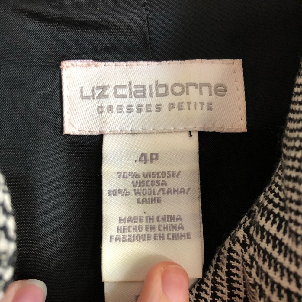 Liz Claiborne glen plaid vintage dress - Picture 5 of 6